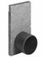 J1000-E 4'' Galvanized Edge Outlet End Cap for  Polymer Concrete Trench Drain