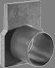 J1025-E Galvanized Edge Outlet 6'' End Cap Polymer Concrete Trench Drain