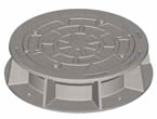 27" Airport Manhole Frame With 2870 Ductile Iron Type M Flat Grate