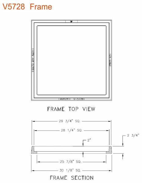 28" Square Frame Only