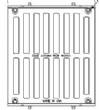 26" Wide Frame and Grate Bolted Assembly 2" Deep