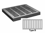 10 1/4" Wide Square Type B Grate 1" Deep