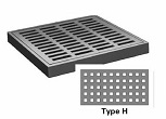 15" Wide Square Type H Grate 1 1/4" Deep