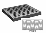 27 1/2" Wide Square Type S Grate 1" Deep