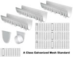 8" Wide SMC-GRP Fiberglass Trench Drain Kit 3 Foot Complete