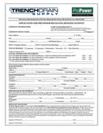 Trench Drain Supply Credit Application