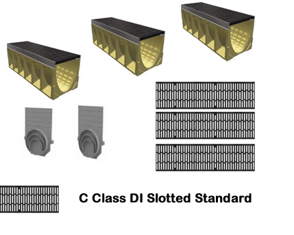 12 ACO K300 Polymer Concrete / Galvanized Edge