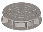 27" Airport Manhole Frame With 2870 Ductile Iron Type M Flat Grate