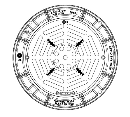 26" Type M1 Flat Grate with 10" Tall Frame