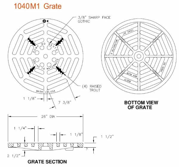 26" Round Slotted Grate