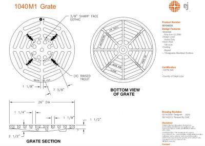 1040M1 Grate Grey Cast Iron