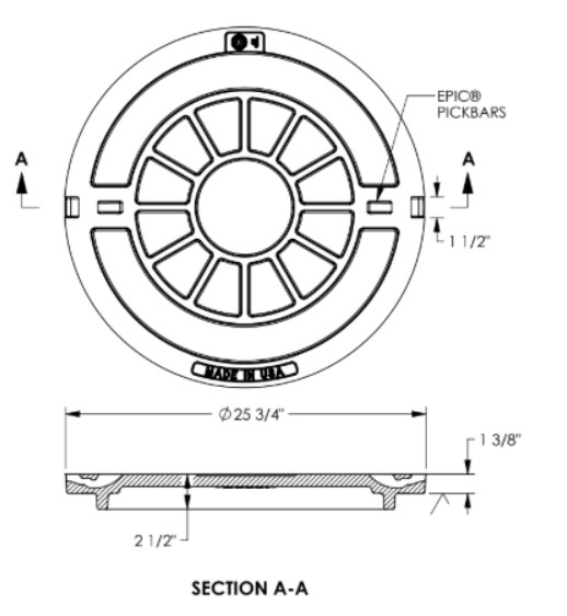 25 3/4" Manhole Cover Only