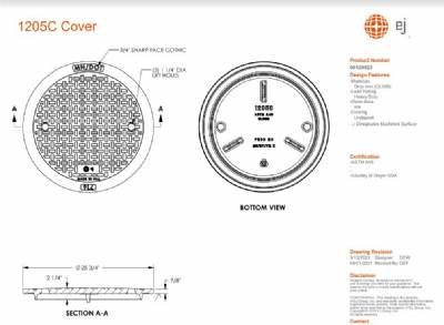 25 3/4" Manhole Frame With Type C Solid Cover