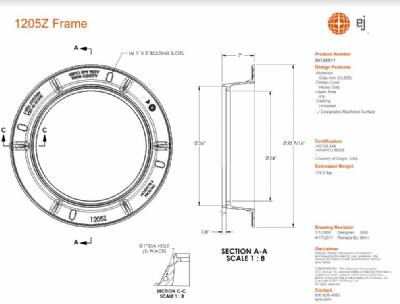 35 7/16" Manhole Frame