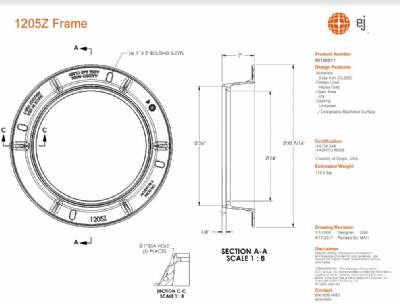 35 7/16" Manhole Frame