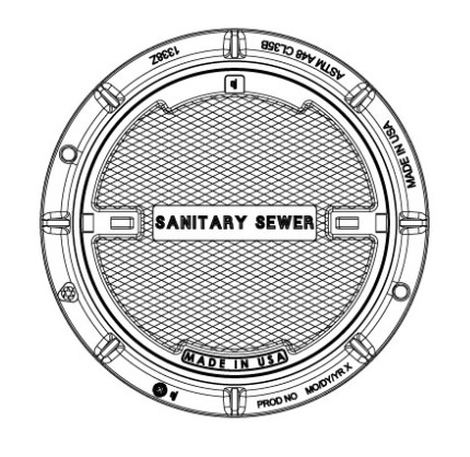 1338 6" Tall 24" dia. Manhole Assembly Sanitary Sewer