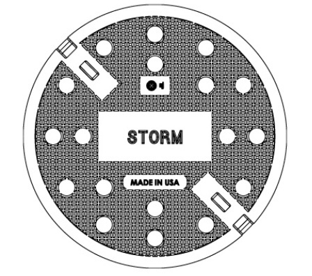 23 3/4" Solid Cover, Storm, Black Coated