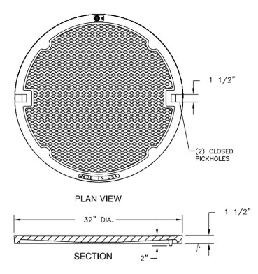32" Solid Cover