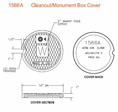 10" Monument Box Solid Cover