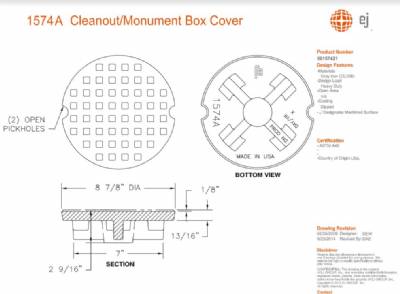 9" Monument Box Cover only