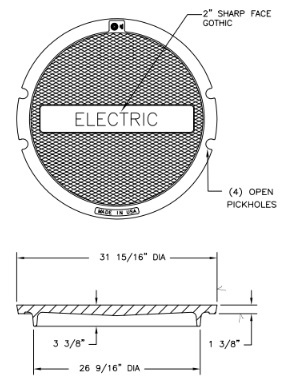 31 15/16"  Manhole cover