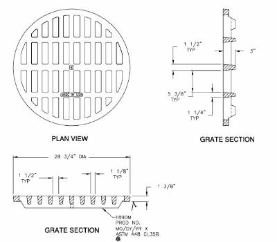 28 3/4" Inlet Cover