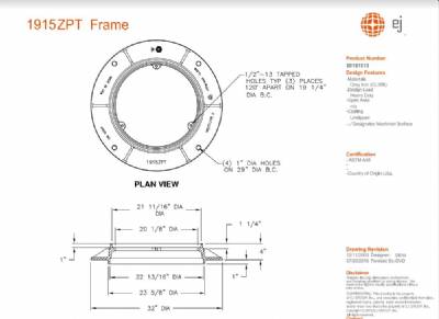 21 1/2" Manhole Frame only