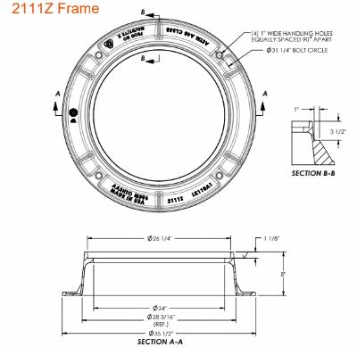 26-1/4"" Manhole Frame 8" High