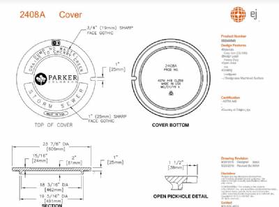 23 7/8" Manhole cover