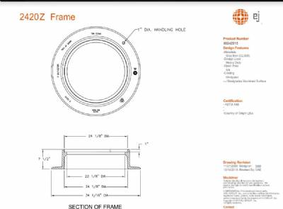 23 7/8" Manhole Frame Only