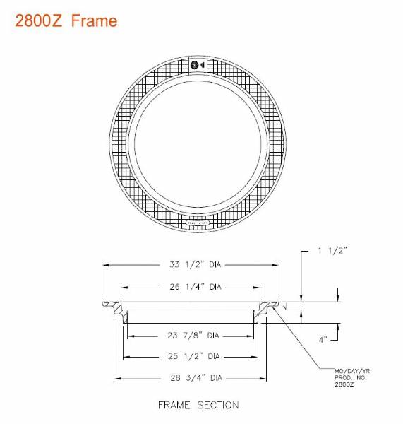 26" Top Flange Frame