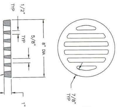 8" Round Grate