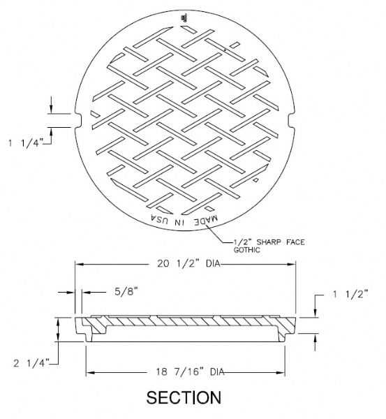 20 1/2" Manhole Cover Only 00301021