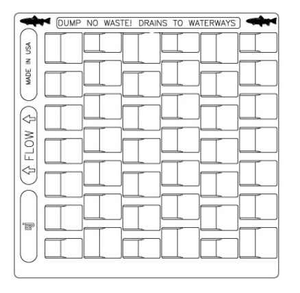23 3/4" Vane Grate Dump No Waste!