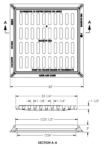 5423 3" Tall Catch Basin Assembly