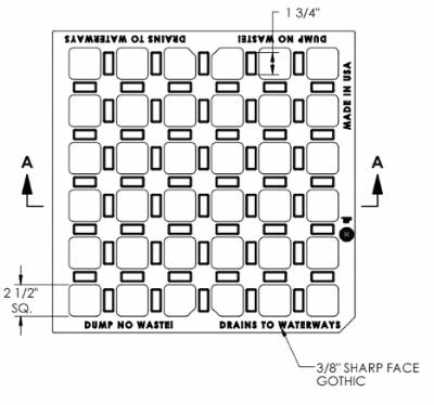 23-7/8" Square Grate 2" Deep