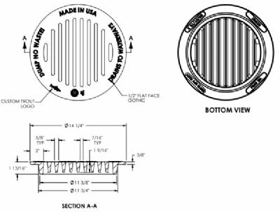 14 1/4" Drainage Grate