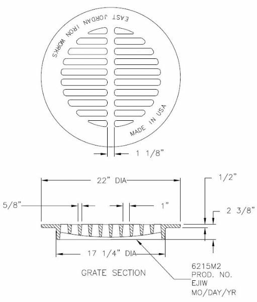 22" Drainage Grate