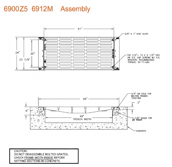 51" Wide Bolted Assy - Extra Heavy Duty