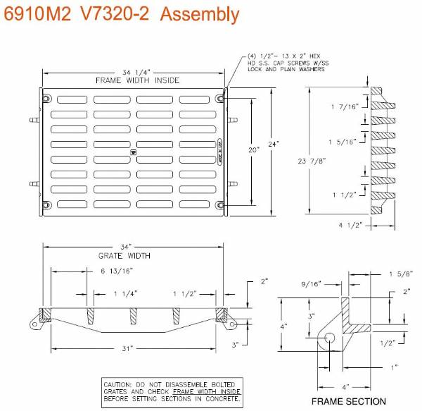 34" Wide Bolted Assembly EXA