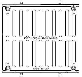 23" Wide Frame and Grate Bolted Assembly 1 1/2" Deep