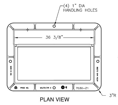 37" Catch Basin Curb Inlet Frame Only