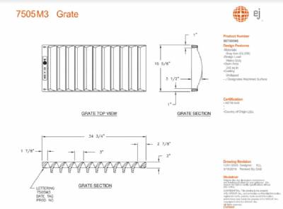 7505M3 Grate only