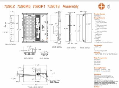 49 1/2" Catch Basin Inlet  per set