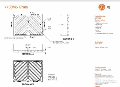 23 3/4" Catch Basin Inlet Grate only