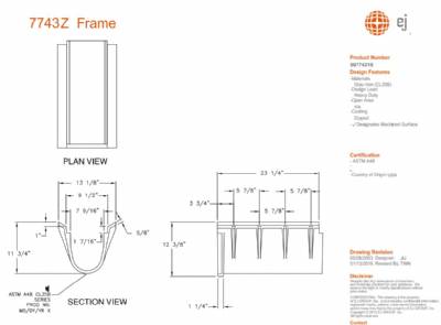 7743Z FR F/End Outley Curb Inlet