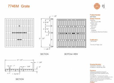 7746M 27 1/2 x 27 1/2 x 2 CI grate