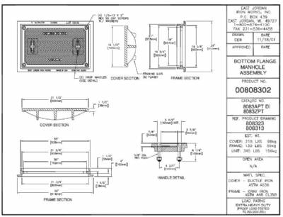 24" Wide 4" Tall Bottom Flange Junction Box Assembly