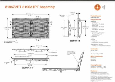 8196Z2PT 8196A1PT 30" x 62" Assembly