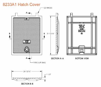 8233A1 DI Cover 25" x 32" x 1 1/2"